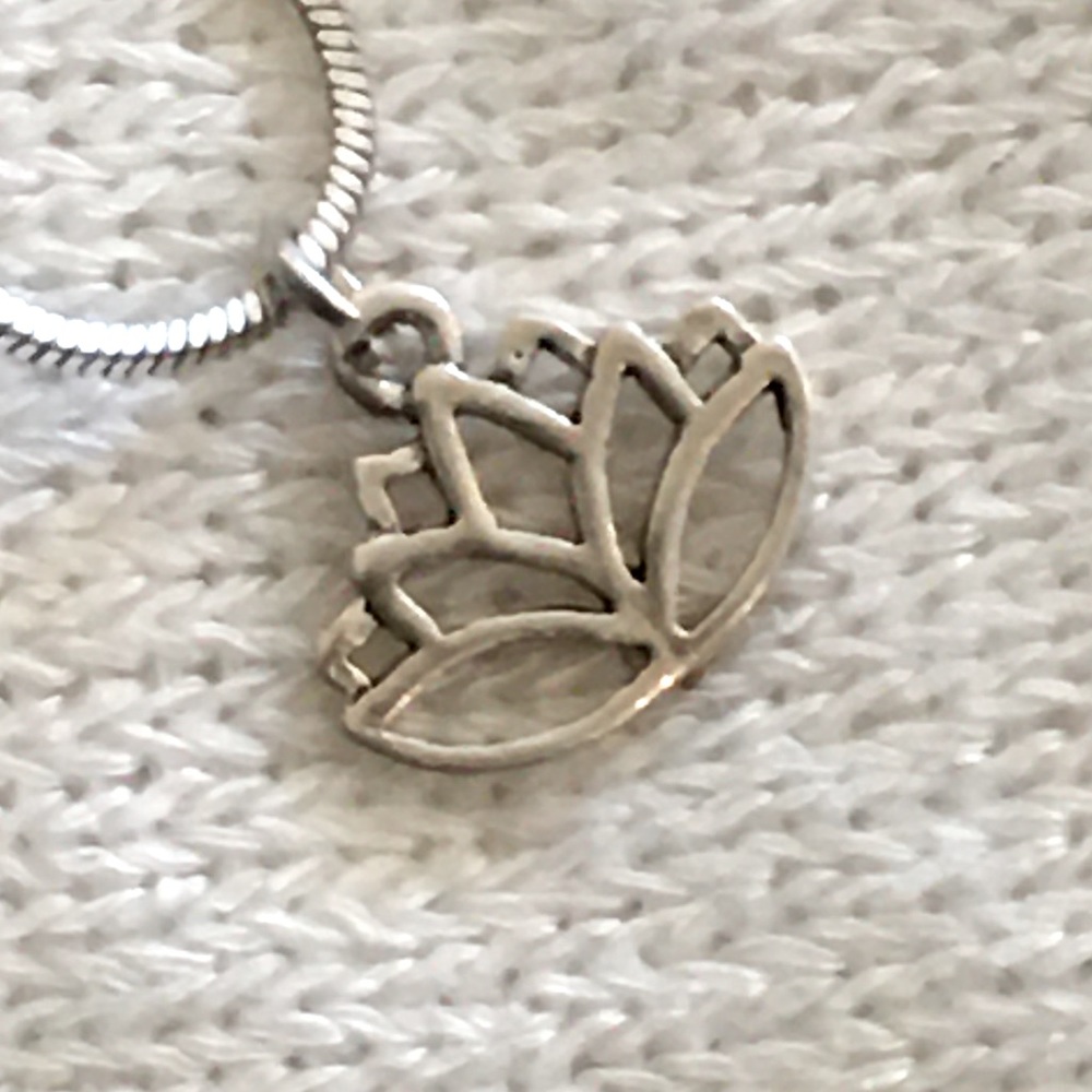 Sterling Silver Lotus Necklace